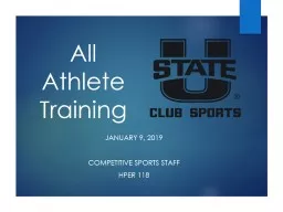All Athlete Training January 9, 2019