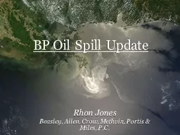 BP Oil Spill Update Rhon Jones