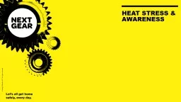 Heat stress & awareness