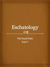 Eschatology The Final State