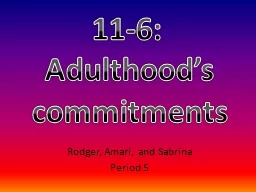 Adulthood's Commitments