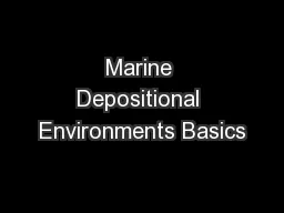 Marine Depositional Environments Basics