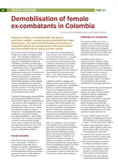 SEXUAL VIOLENCE FMR  For several decades Colombia has