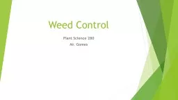 Weed Control Plant Science 280