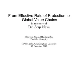 From Effective Rate of Protection to Global Value Chains
