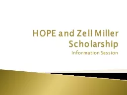 HOPE and Zell Miller Scholarship