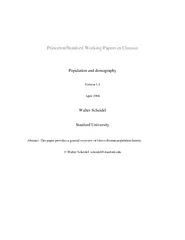 PrincetonStanford Working Papers in Classics Populatio