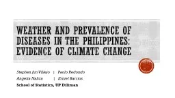 Weather and incidence of dengue in the Philippines: evidence of climate change