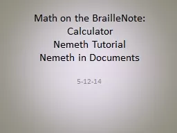 Math on the  BrailleNote