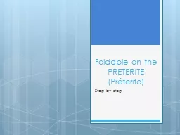 Foldable on the PRETERITE