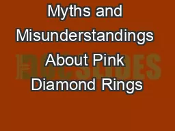 Myths and Misunderstandings About Pink Diamond Rings
