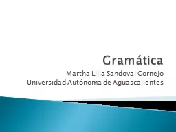 Gramática   Martha Lilia Sandoval Cornejo