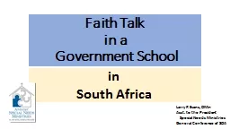 Faith Talk  in a  Government School