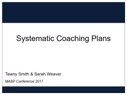 Systematic Coaching Plans