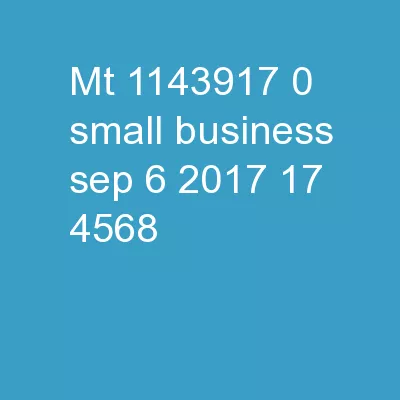 MT-1143917.0    Small Business SEP    6/2017  17-4568