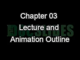 Chapter 03 Lecture and Animation Outline