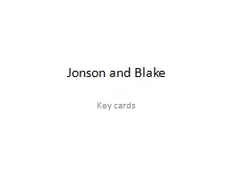 Jonson and Blake  Key cards
