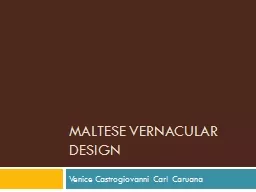 Maltese vernacular design