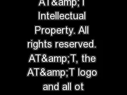 © 2015 AT&T Intellectual Property. All rights reserved. AT&T, the AT&T logo