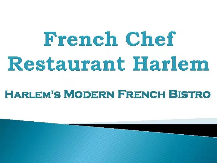 French Chef Restaurant Harlem