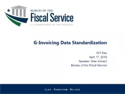 G-Invoicing Data Standardization