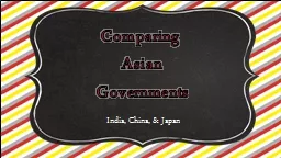 Comparing  Asian Governments