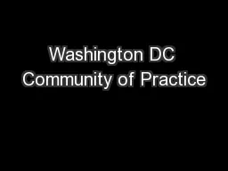 Washington DC Community of Practice
