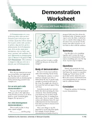 Demonstration worksheet