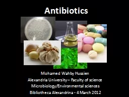 Antibiotics Mohamed  Wahby