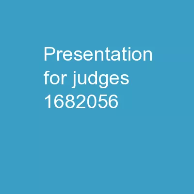 PRESENTATION  FOR JUDGES