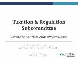 Taxation & Regulation Subcommittee