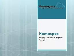 Homaspex Helping kids  see