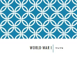 World War I 1914-1918 COLLEGE BOARD