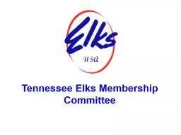 Tennessee Elks Membership Committee