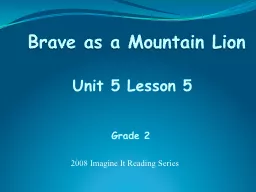 Brave as a Mountain Lion
