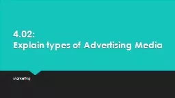 4.02:   Explain types of Advertising Media