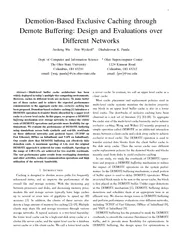 DemotionBased Exclusi Caching through Demote Buf ferin