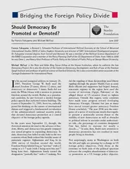 Should Democracy Be Promoted or Demoted By Francis Fuk