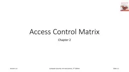 Access Control Matrix Chapter 2