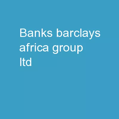 Banks Barclays Africa Group Ltd