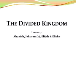 The Divided Kingdom Lesson