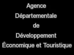 Agence Départementale de Développement Économique et Touristique