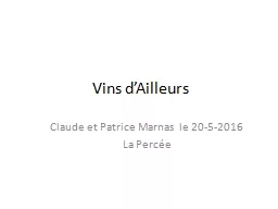 Vins d’Ailleurs Claude et Patrice Marnas le 20-5-2016