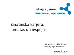 PPT-Zinātniskā karjera: lamatas un iespējas