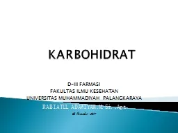 KARBOHIDRAT D-III FARMASI