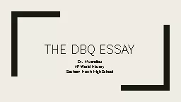 The  dbq  essay Dr. Afxendiou