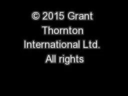 © 2015 Grant Thornton International Ltd. All rights