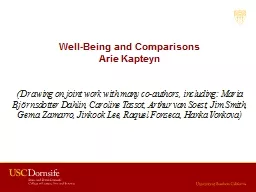 Well-Being and Comparisons