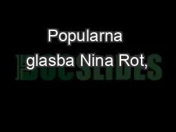 Popularna glasba Nina Rot,