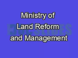 Ministry of Land Reform and Management